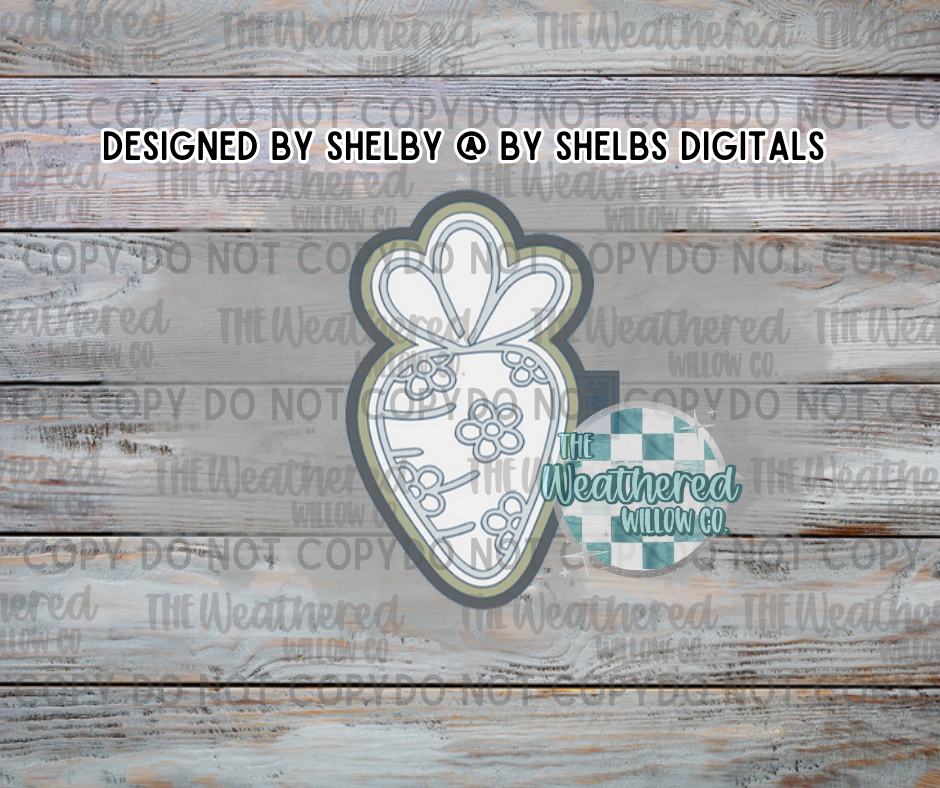 Floral Carrot - Silicone Freshie Mold