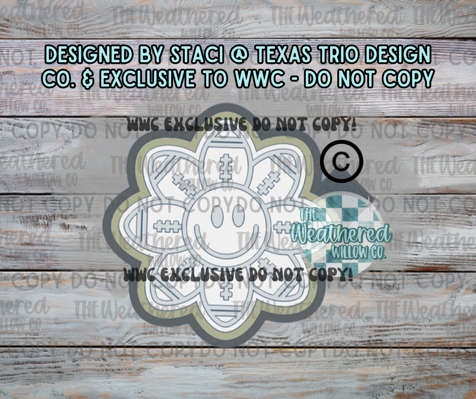 Football flower; WWC EXCLUSIVE - Silicone Freshie Mold