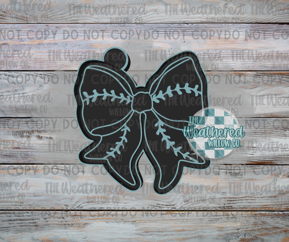 Baseball Bow - Silicone Freshie Mold