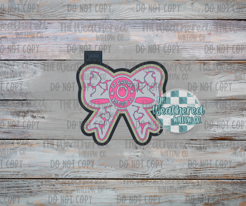 Camo 12 Gauge Bow - Silicone Freshie Mold