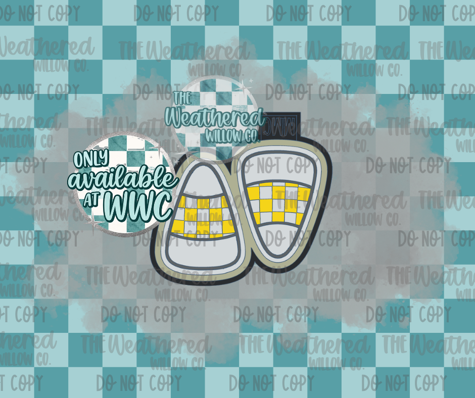 VENT SET;Checkered Candy Corn- WWC EXCLUSIVE - Silicone Freshie Mold