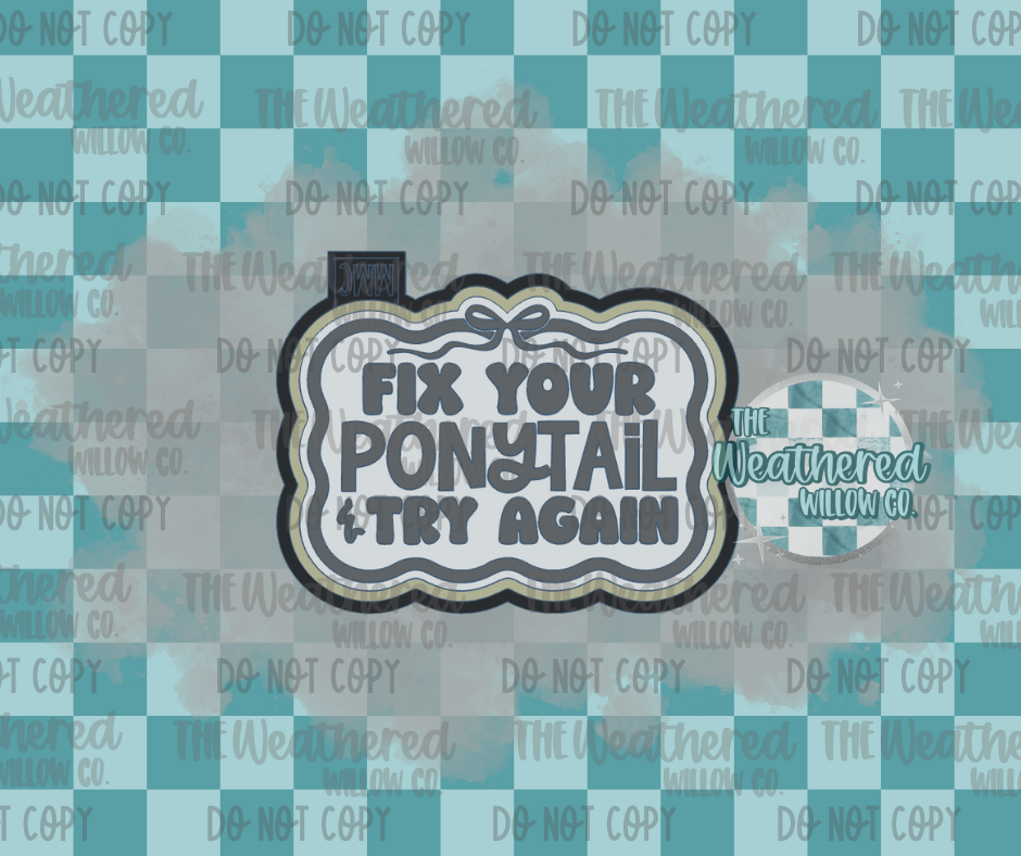 Fix your ponytail - Silicone Freshie Mold