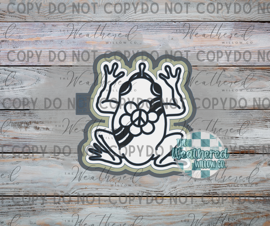 Peace Frog - Silicone Freshie Mold