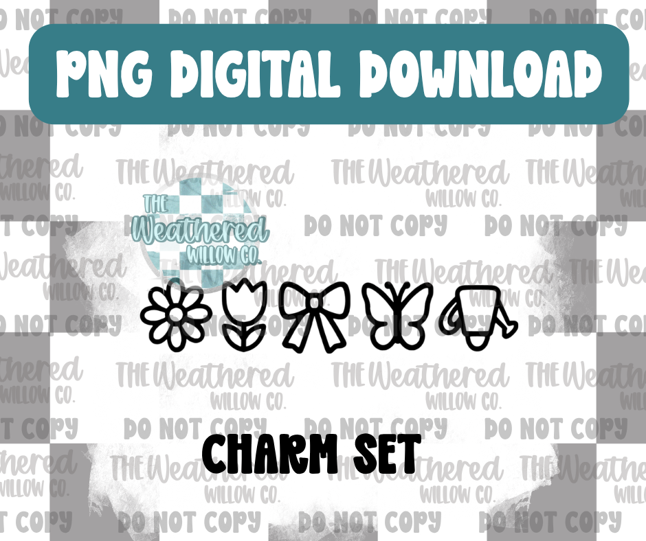 Spring Charm Set - PNG Digital File Download