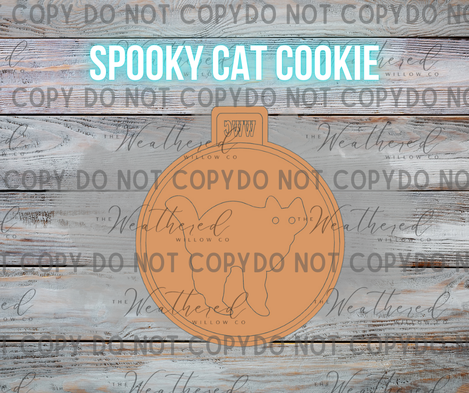 Spooky Cat Cookie - Silicone Freshie Mold