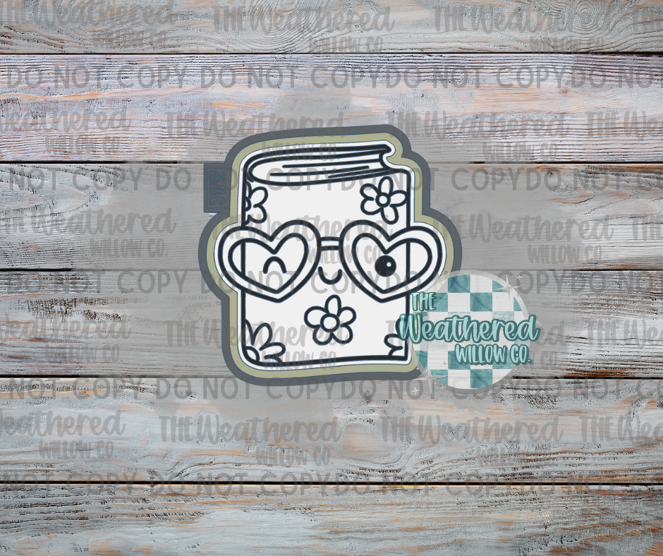 Cute Floral Book - Silicone Freshie Mold