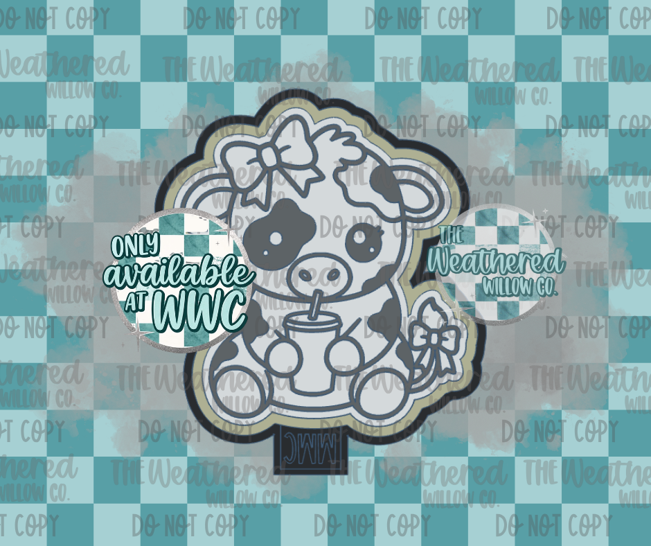 Iced Drink Bow Cow - WWC EXCLUSIVE - Silicone Freshie Mold