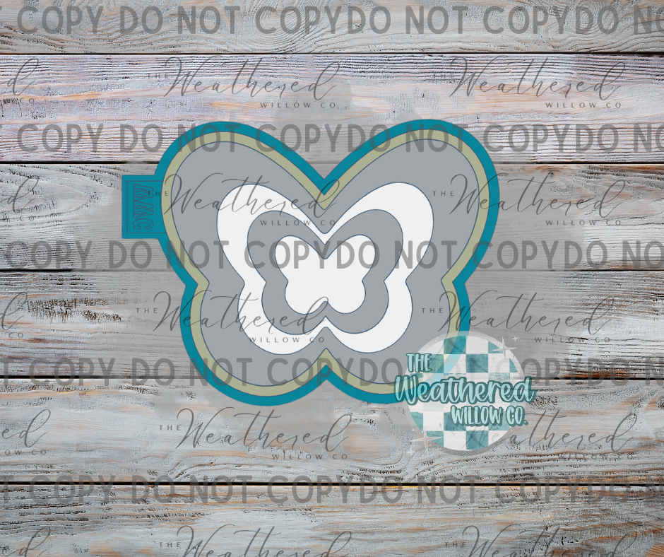 Staggered Butterfly - Silicone Freshie Mold