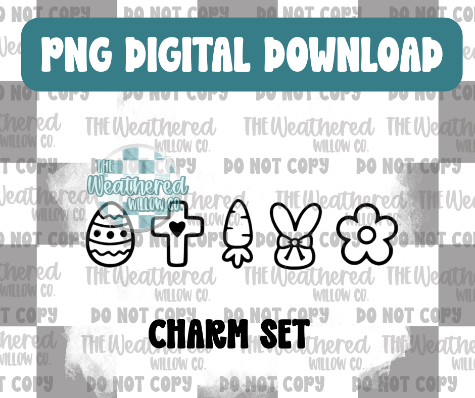 Easter Charm Set - PNG Digital File Download