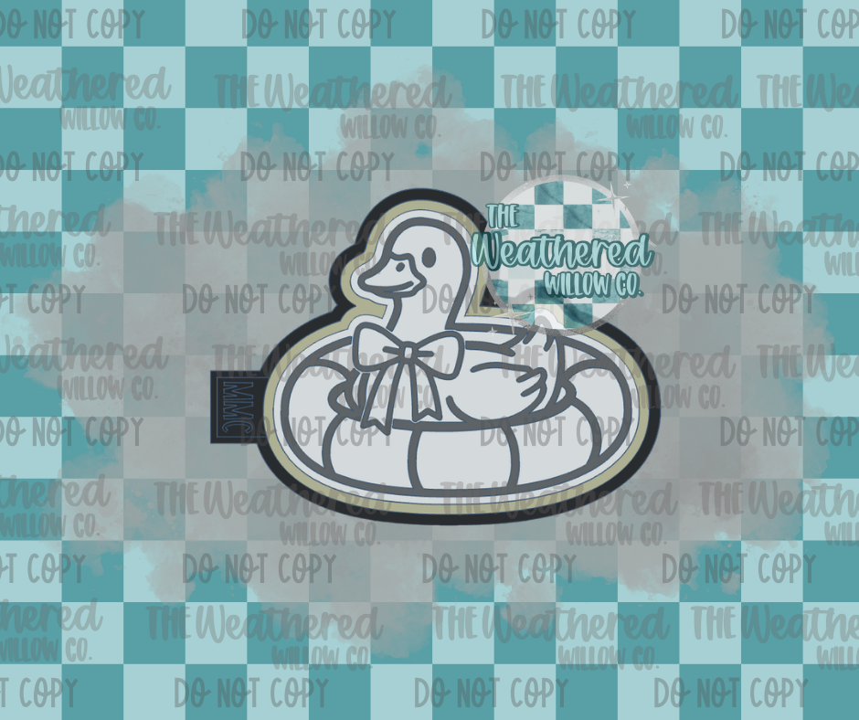 Goose on floatie - Silicone Freshie Mold