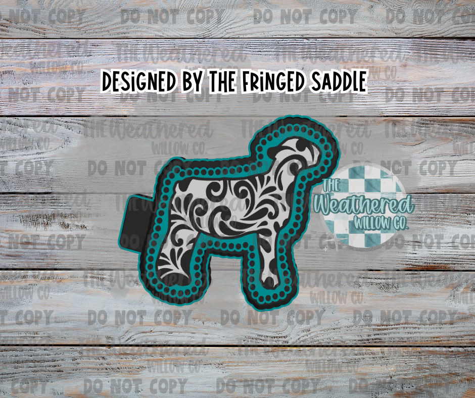 Turquoise Tooled Show Lamb - Silicone Freshie Mold
