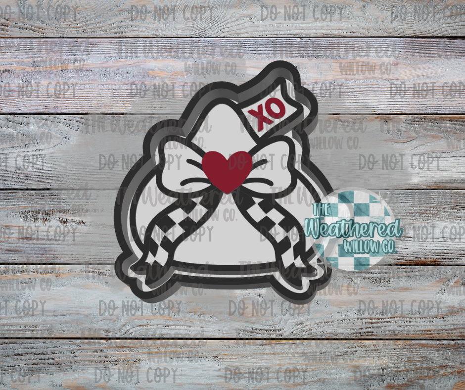 Candy Kiss with heart bow - Silicone Freshie Mold