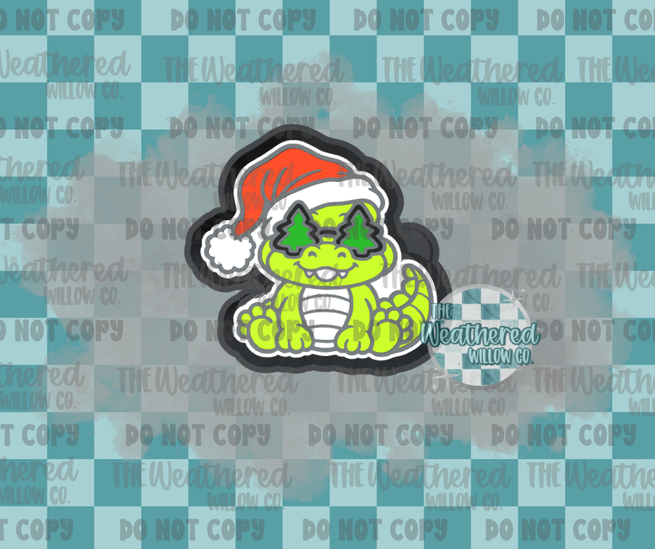 Christmas gator - Silicone Freshie Mold