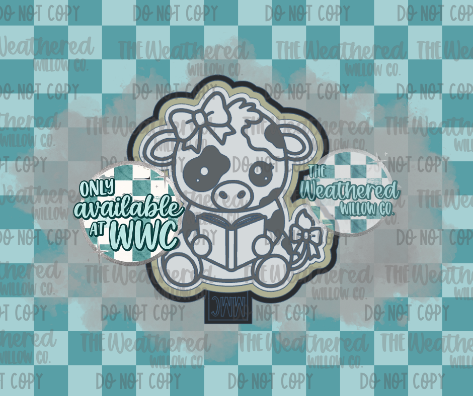 Book Bow Cow - WWC EXCLUSIVE - Silicone Freshie Mold