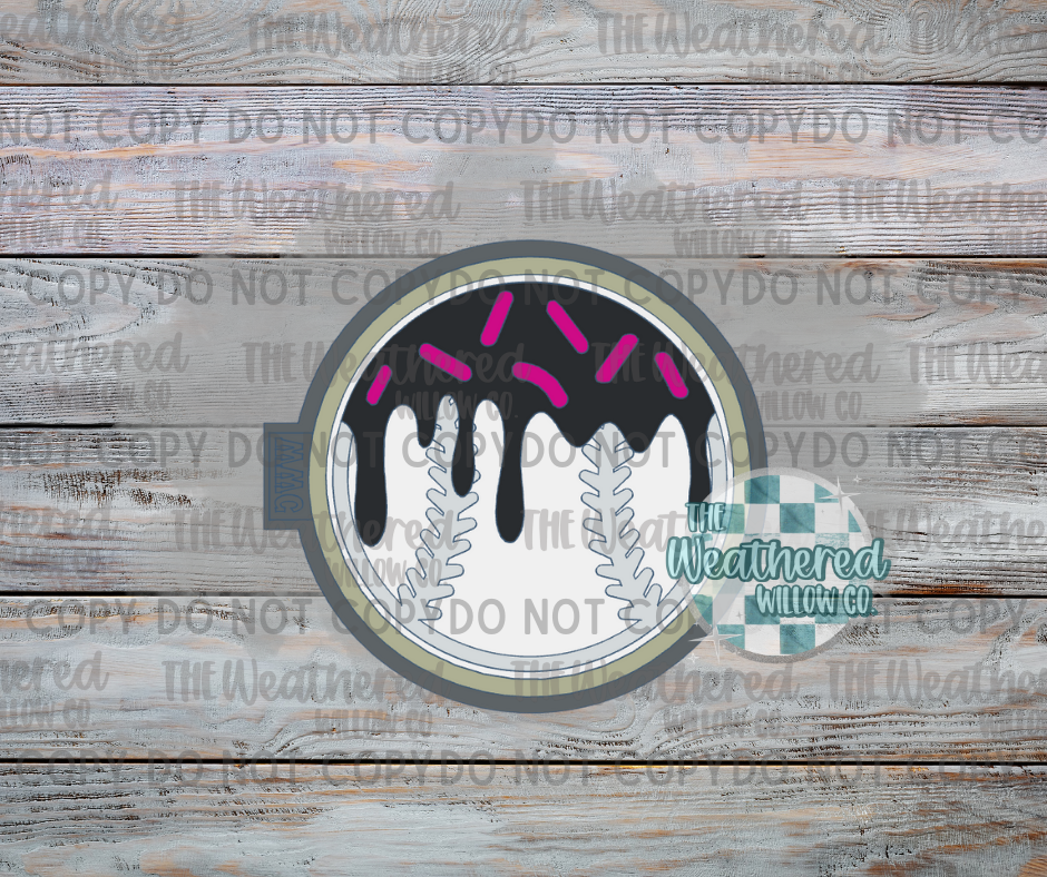 Drip Baseball with Sprinkles - Silicone Freshie Mold