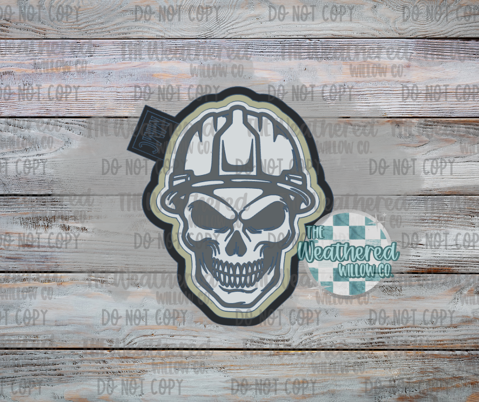 Hard Hat Skull - Silicone Freshie Mold