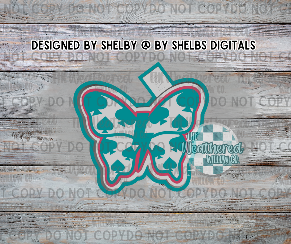 Spade Bolt Butterfly - Silicone Freshie Mold