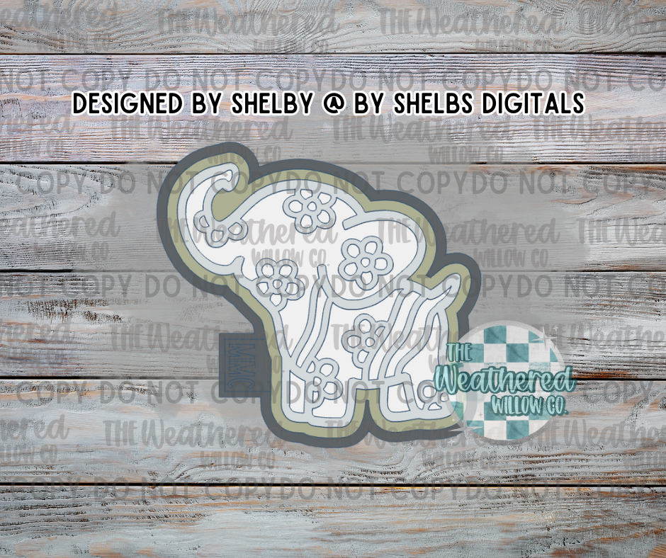 Groovy elephant - Silicone Freshie Mold