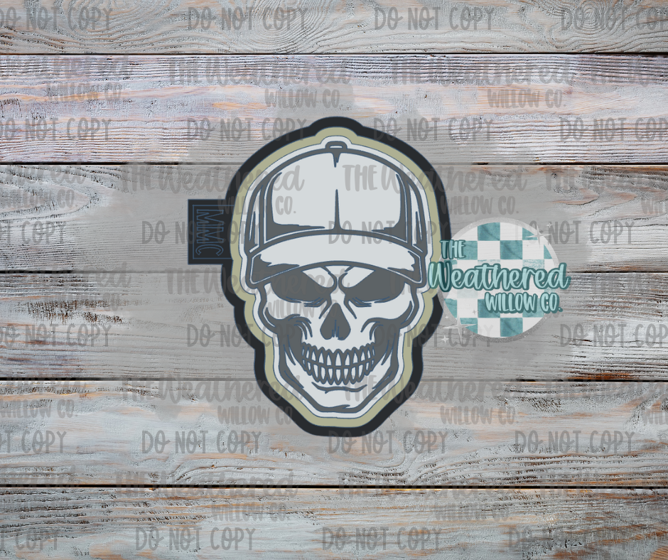 Ballcap Skull - Silicone Freshie Mold