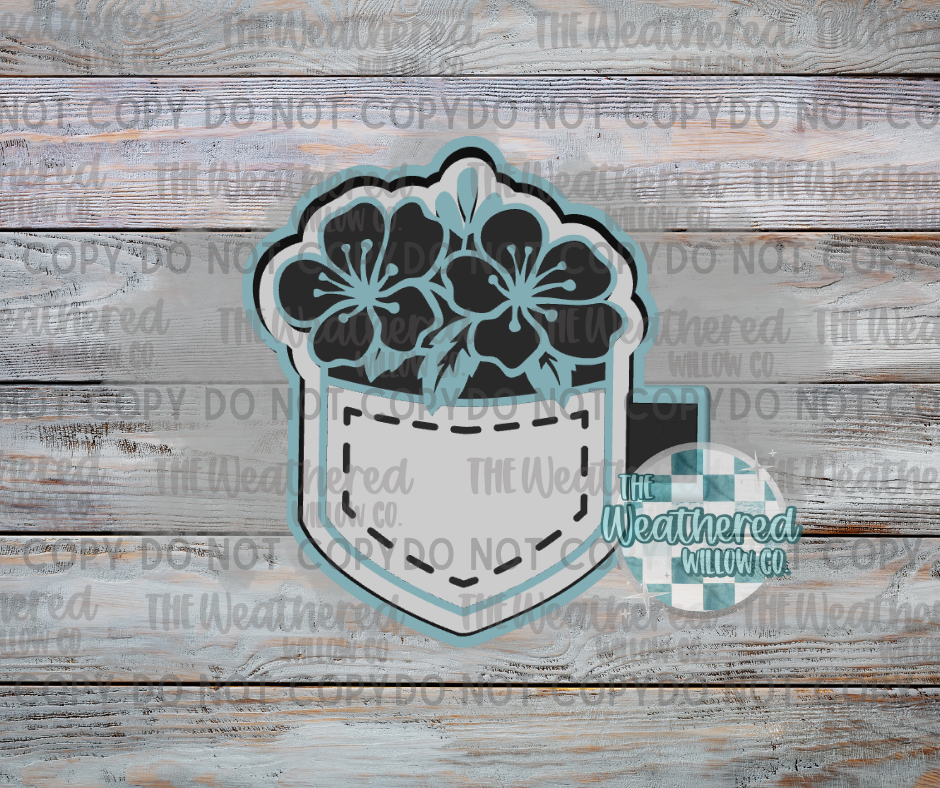 Floral Pocket - Silicone Freshie Mold