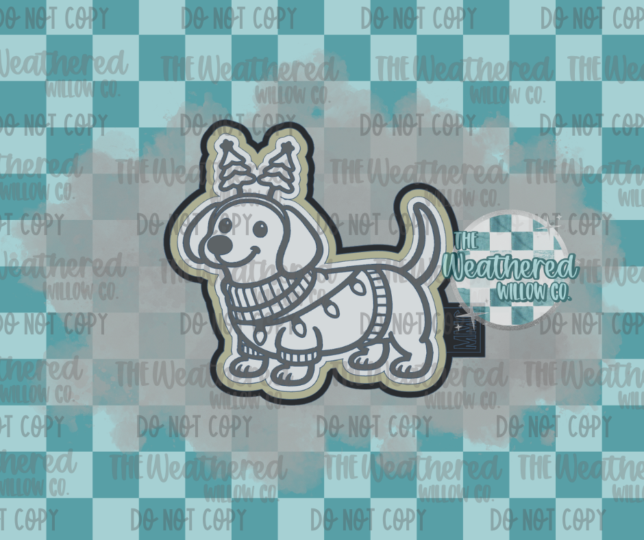 Christmas Weeine Dog - Silicone Freshie Mold