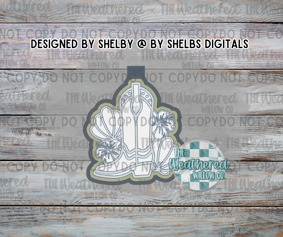 Coastal Cowgirl Boot - Silicone Freshie Mold