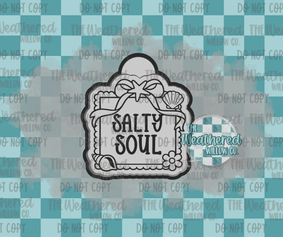 Salty soul beach frame - Silicone Freshie Mold