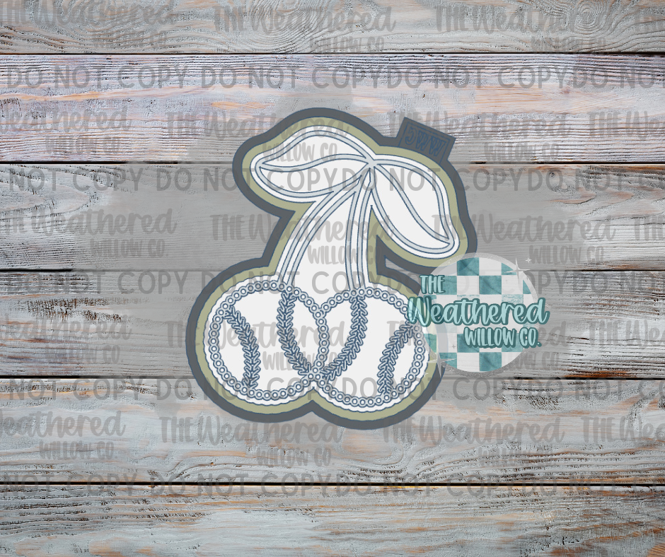 Baseball/Softball Turquoise Cherries - Silicone Freshie Mold