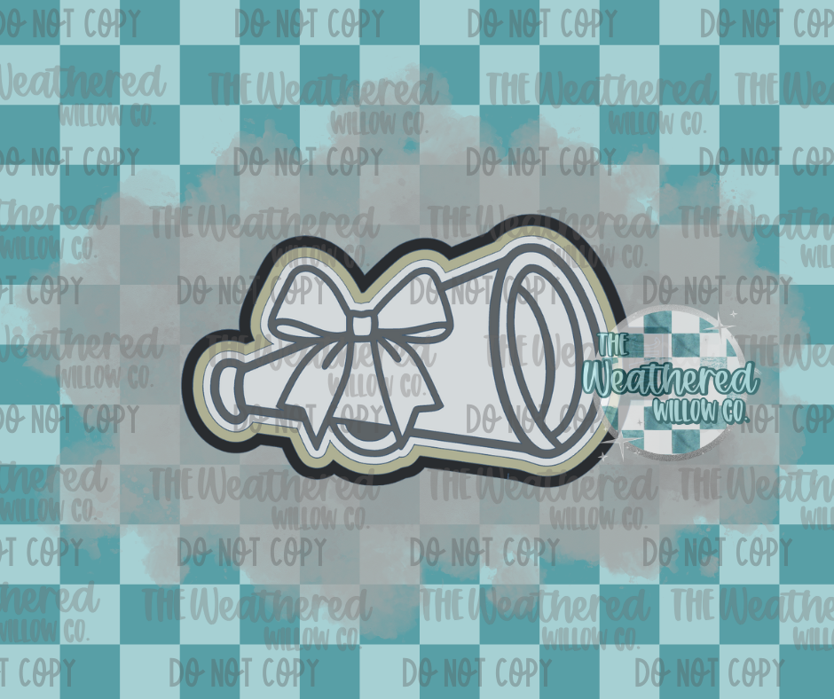 Megaphone with bow - Silicone Freshie Mold