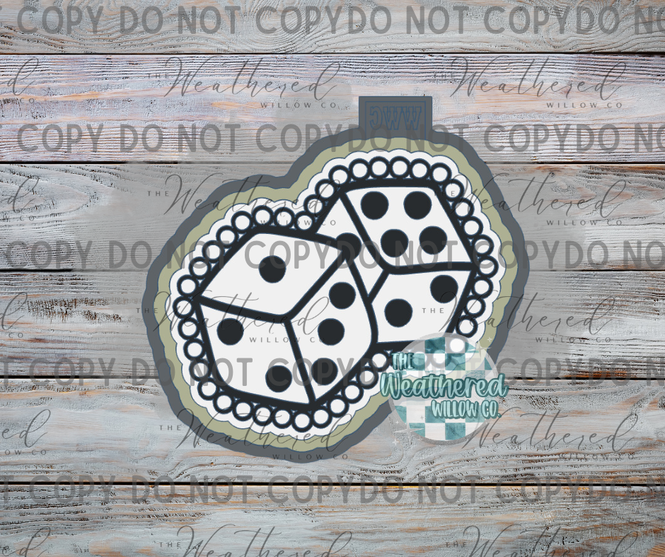 Dice Bundle 1 (Turquoise Dice & Dice Vent Set) - Silicone Freshie Mold