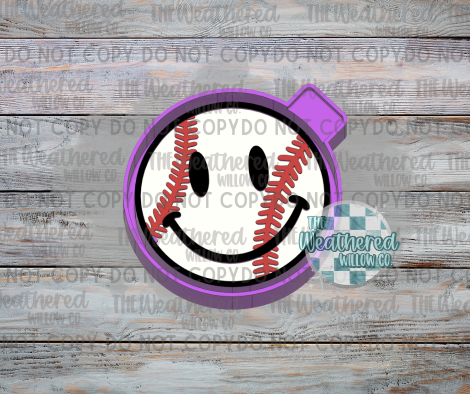 Baseball Smiley - Silicone Freshie Mold