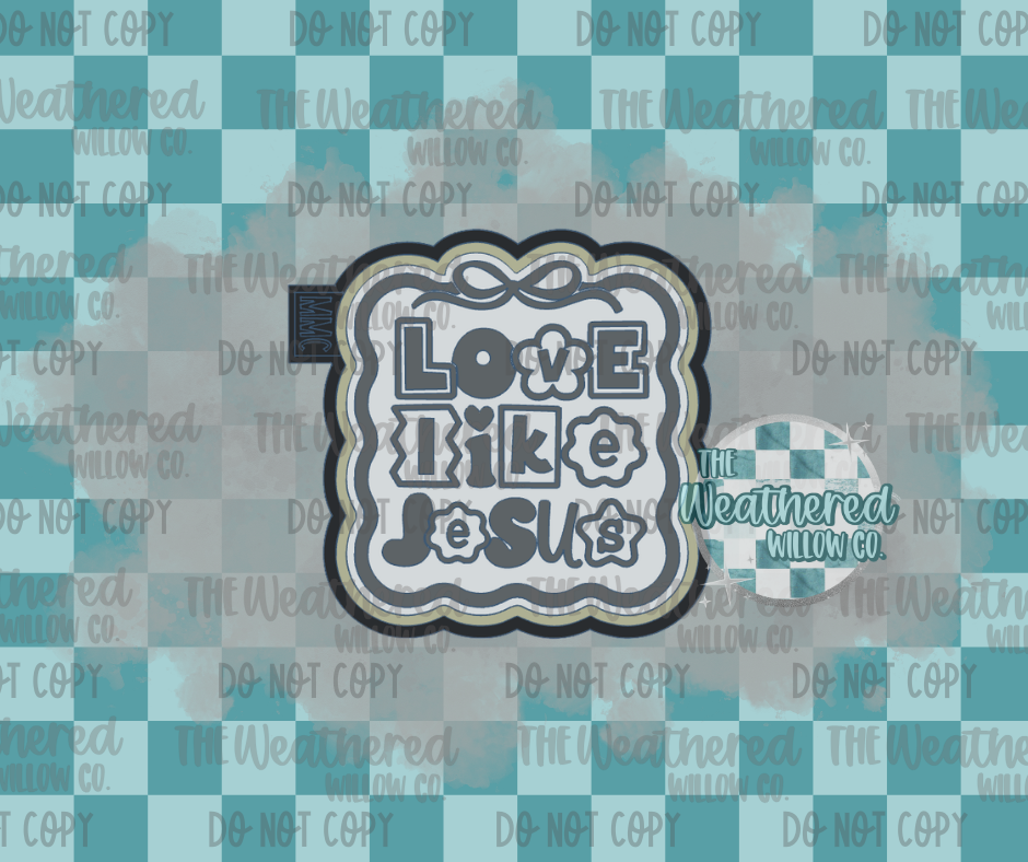 Love like Jesus (bow frame) - Silicone Freshie Mold