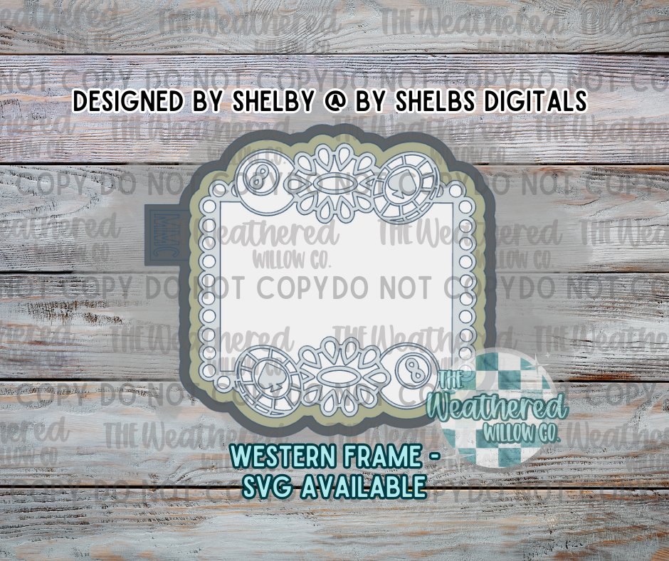 Western Frame - Silicone Freshie Mold