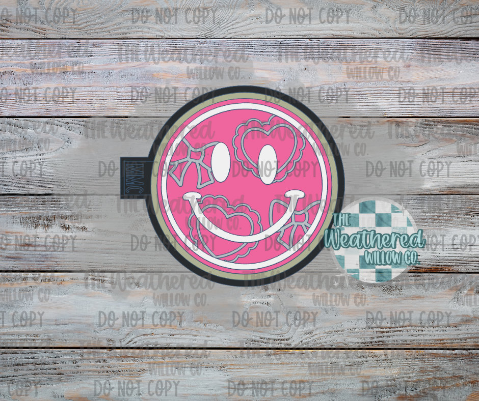 Bows & Hearts Smiley - Silicone Freshie Mold