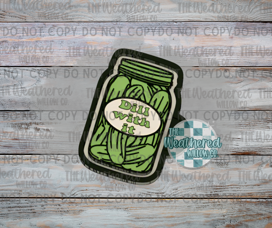Pickle Jar (Dill with it) - Silicone Freshie Mold