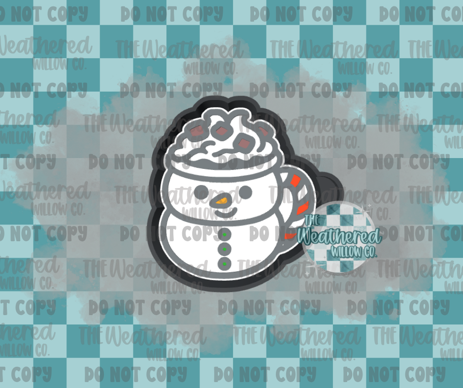 Snowman mug - Silicone Freshie Mold