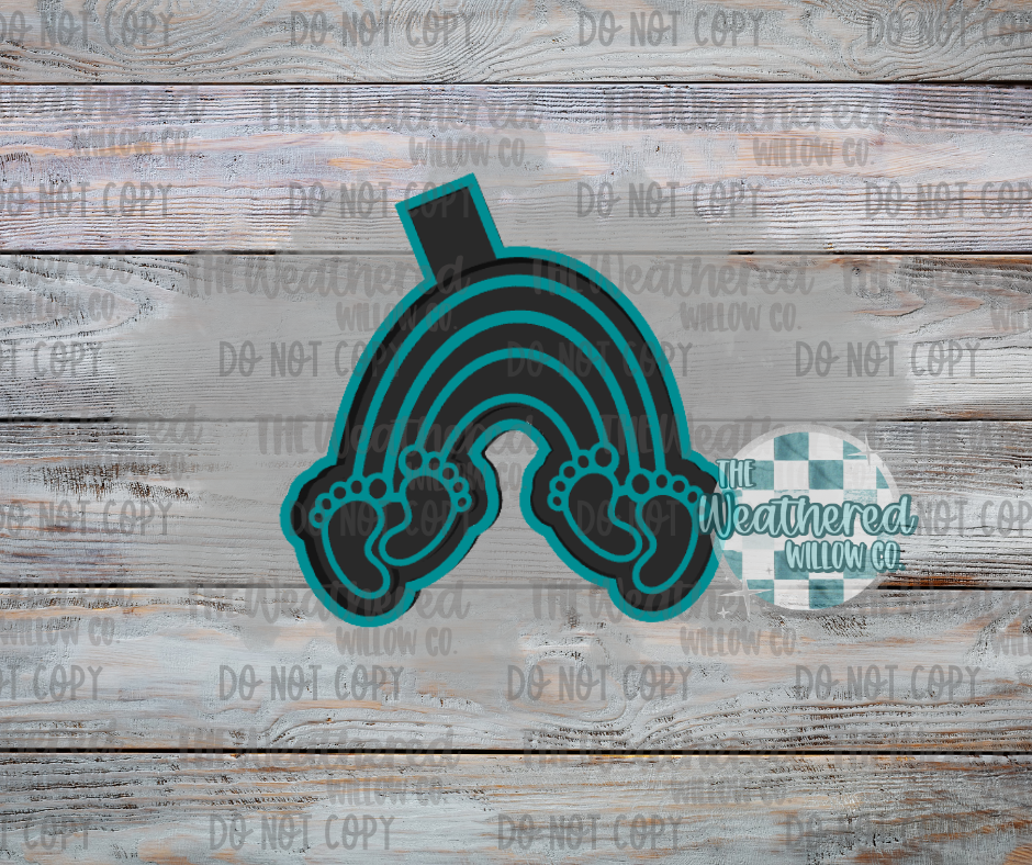 Baby feet rainbow - Silicone Freshie Mold