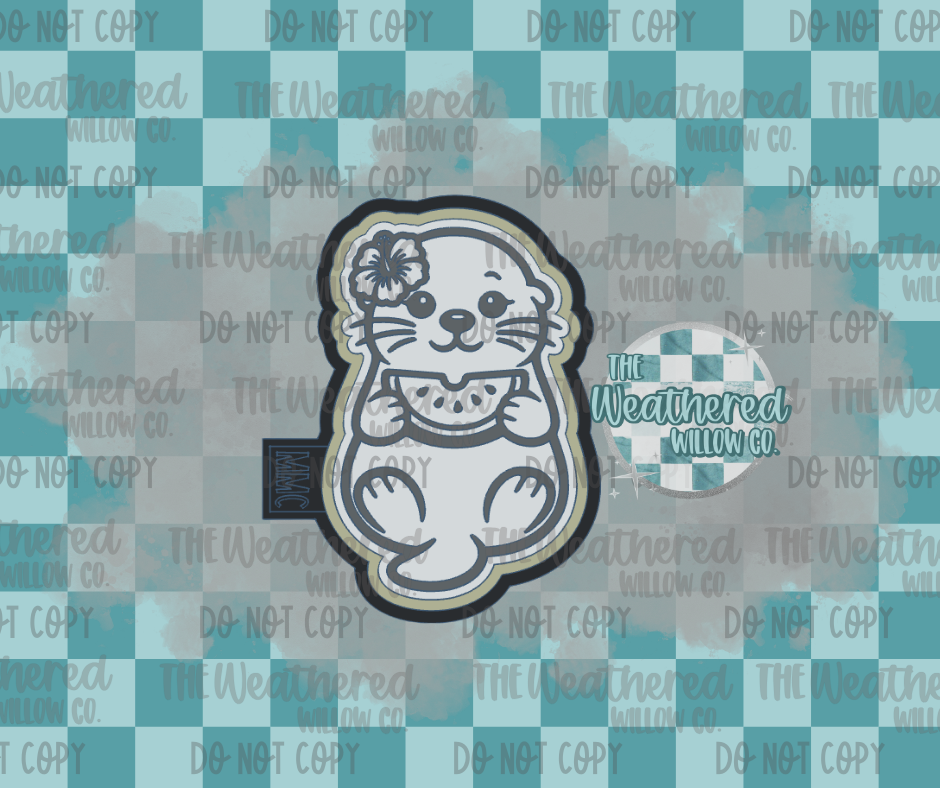 Watermelon Otter - Silicone Freshie Mold