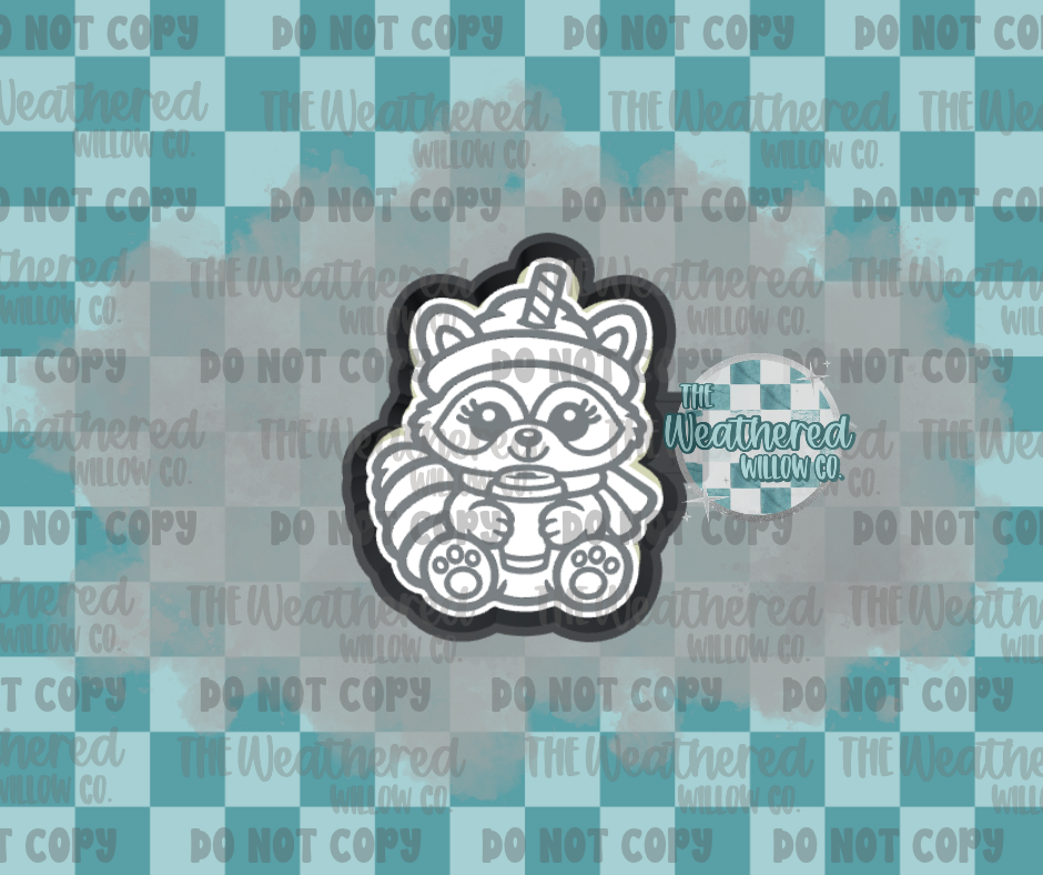Christmas Raccoon - Silicone Freshie Mold