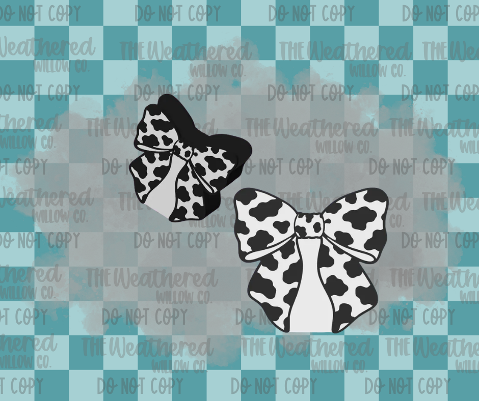 Cow Print Bow - Pen Holder