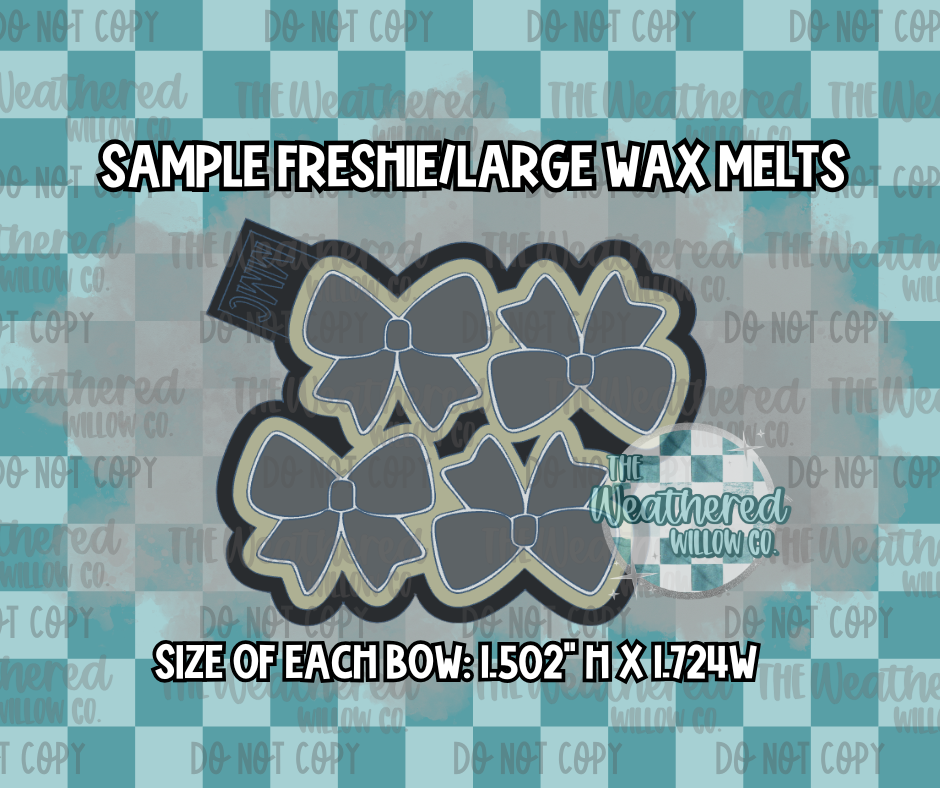 Sample Bow - 4pc - Sample/Wax Tart Tray Silicone Mold