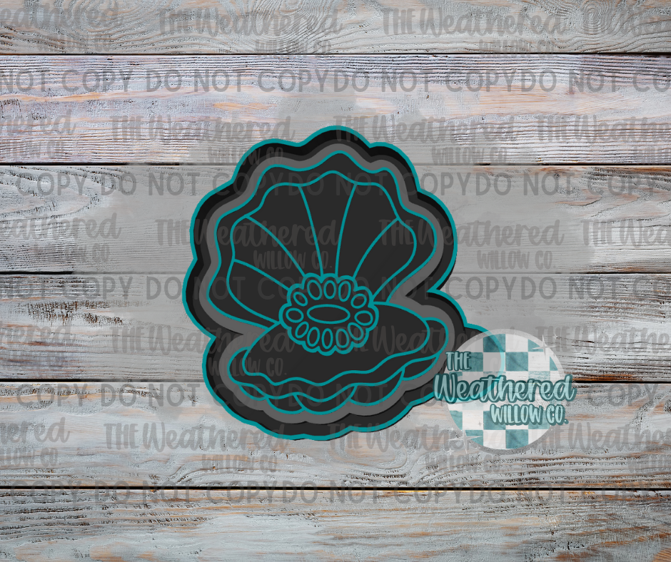 Clam shell with concho - Silicone Freshie Mold