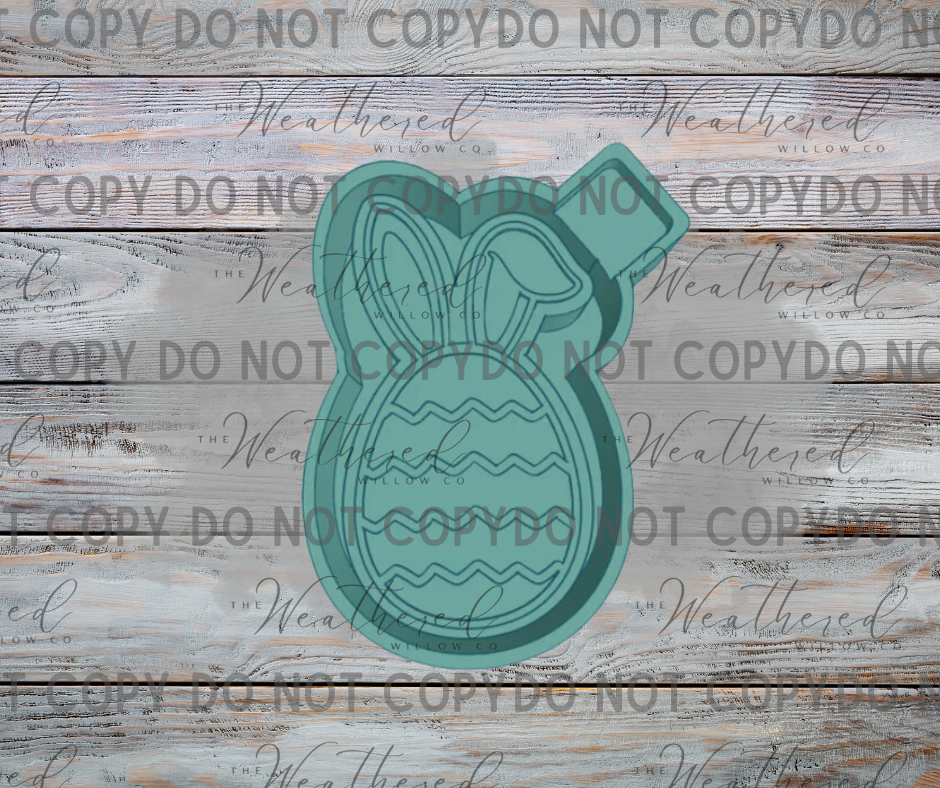 Striped Egg Bunny - Silicone Freshie Mold