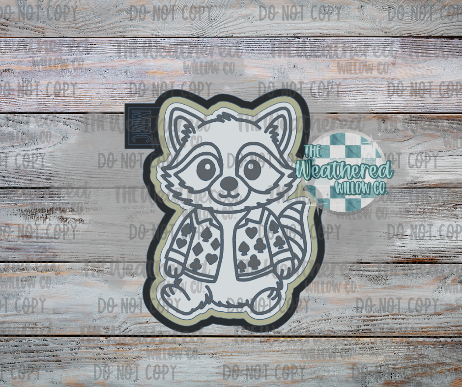 Lucky Raccoon - Silicone Freshie Mold