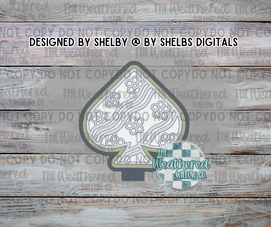 Groovy Spade - Silicone Freshie Mold