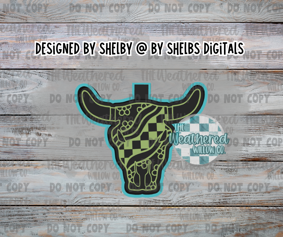 Groovy Checkered Bullhead - Silicone Freshie Mold