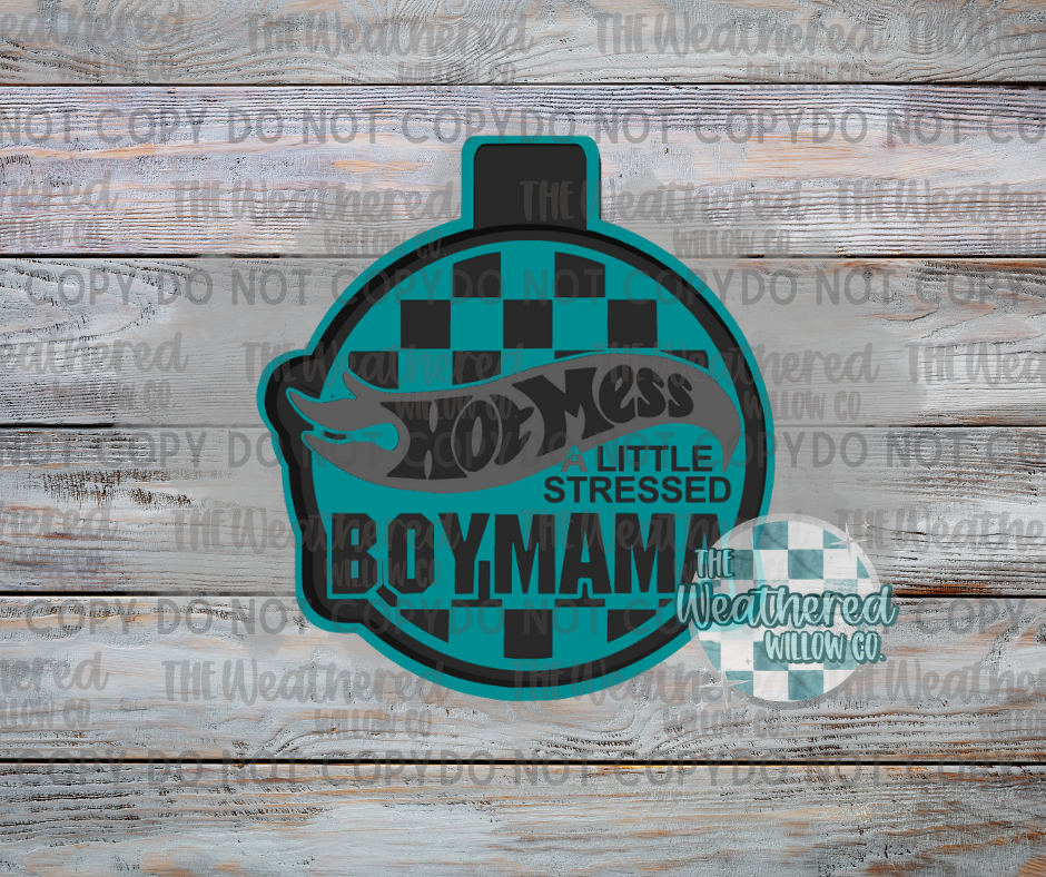 Hot mess a little stressed BOY MAMA - Silicone Freshie Mold