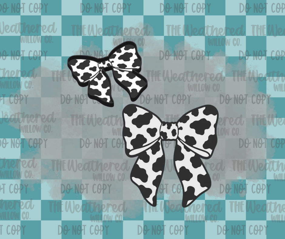 Cow Print Bow - Trinket Tray