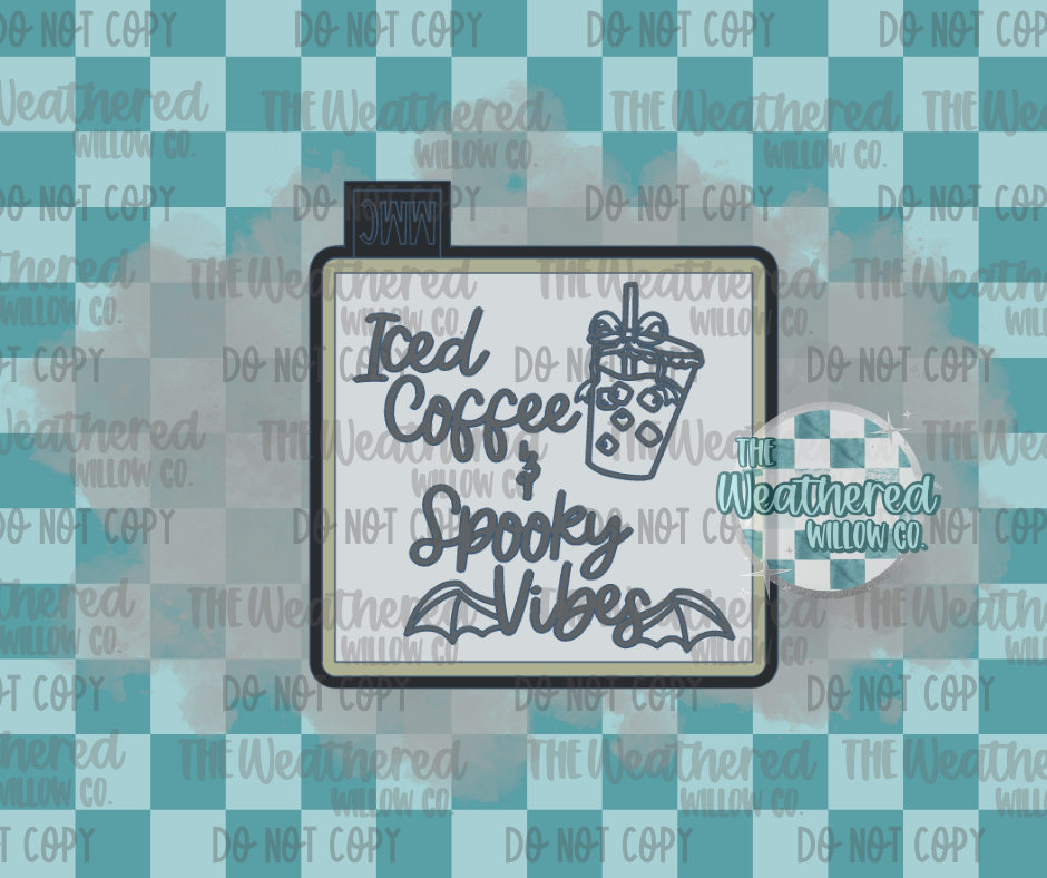 Iced Coffee & Spooky Vibes - Silicone Freshie Mold
