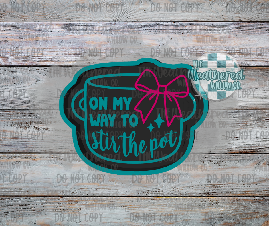 On my way to stir the pot - Silicone Freshie Mold